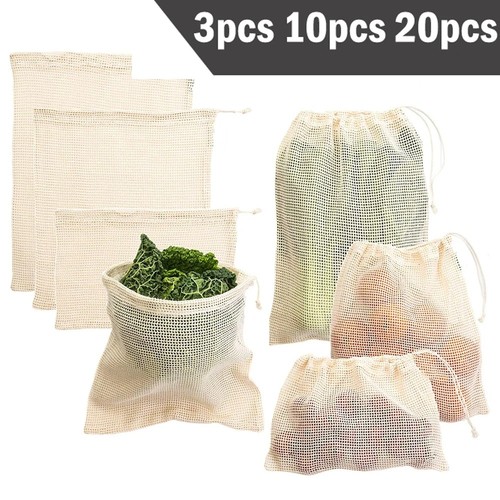 Reusable cotton mesh produce - reusable,
