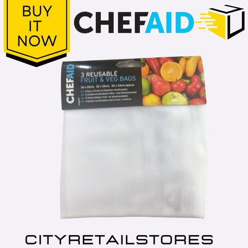 Chef aid reusable veggie bags - aid,