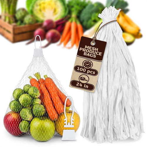 Mesh produce bags 100 pcs - mesh,